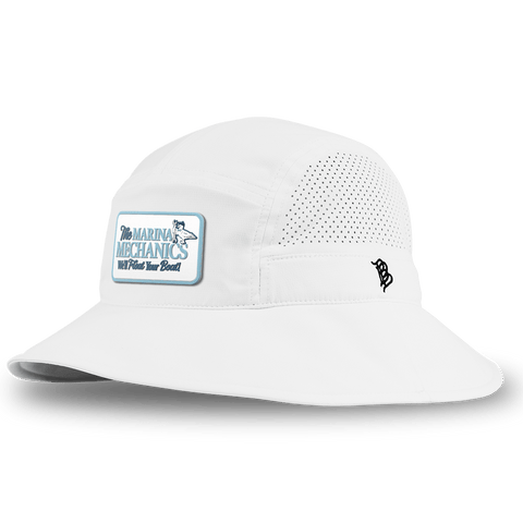 Marina Mechanics DualActive™ Performance Bucket Hat White