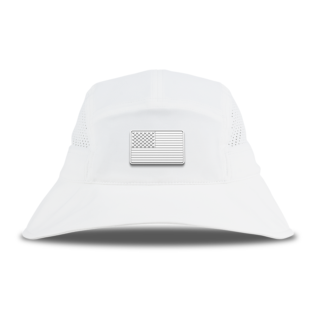 Mini Stealth Old Glory DualActive™ Performance Bucket Hat White