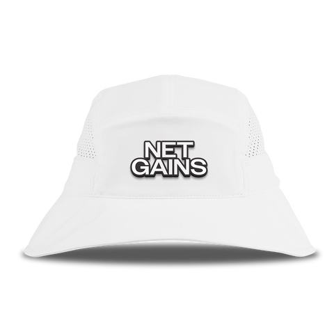 Net Gains DualActive™ Performance Bucket Hat White