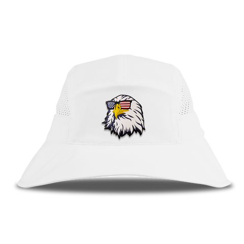Party Eagle DualActive™ Performance Bucket Hat White/USA Camo