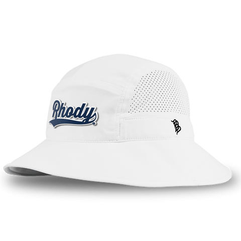 University of Rhode Island "Rhody Script" DualActive™ Performance Bucket Hat White