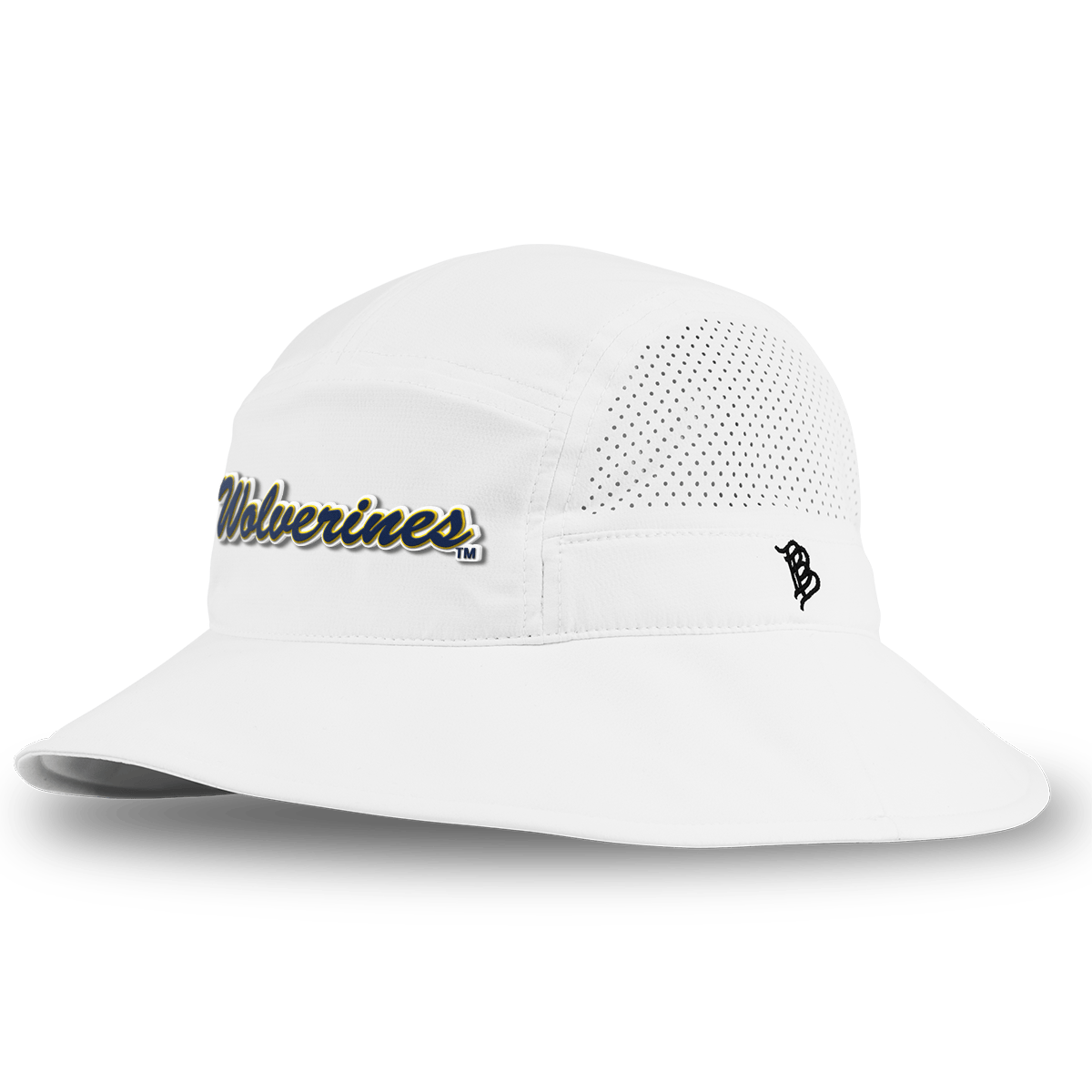 University of Michigan "Wolverines Script" DualActive™ Performance Bucket Hat White/USA Camo