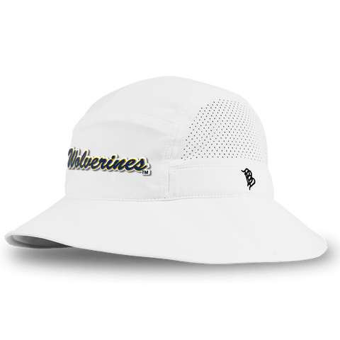 University of Michigan "Wolverines Script" DualActive™ Performance Bucket Hat White/USA Camo