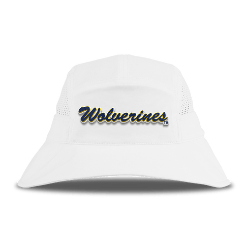 University of Michigan "Wolverines Script" DualActive™ Performance Bucket Hat White/USA Camo