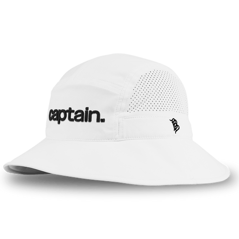 captain. DualActive™ Performance Bucket Hat White