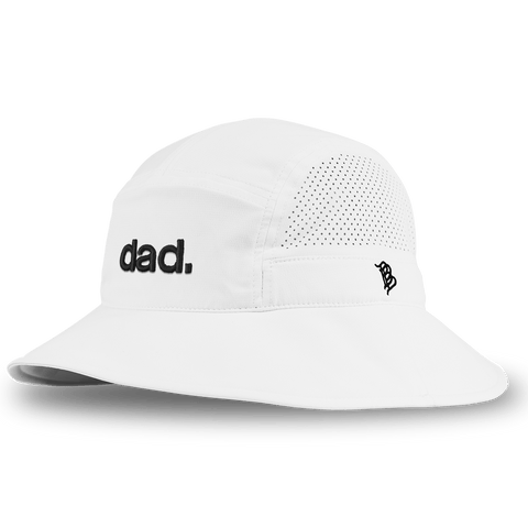dad. DualActive™ Performance Bucket Hat White