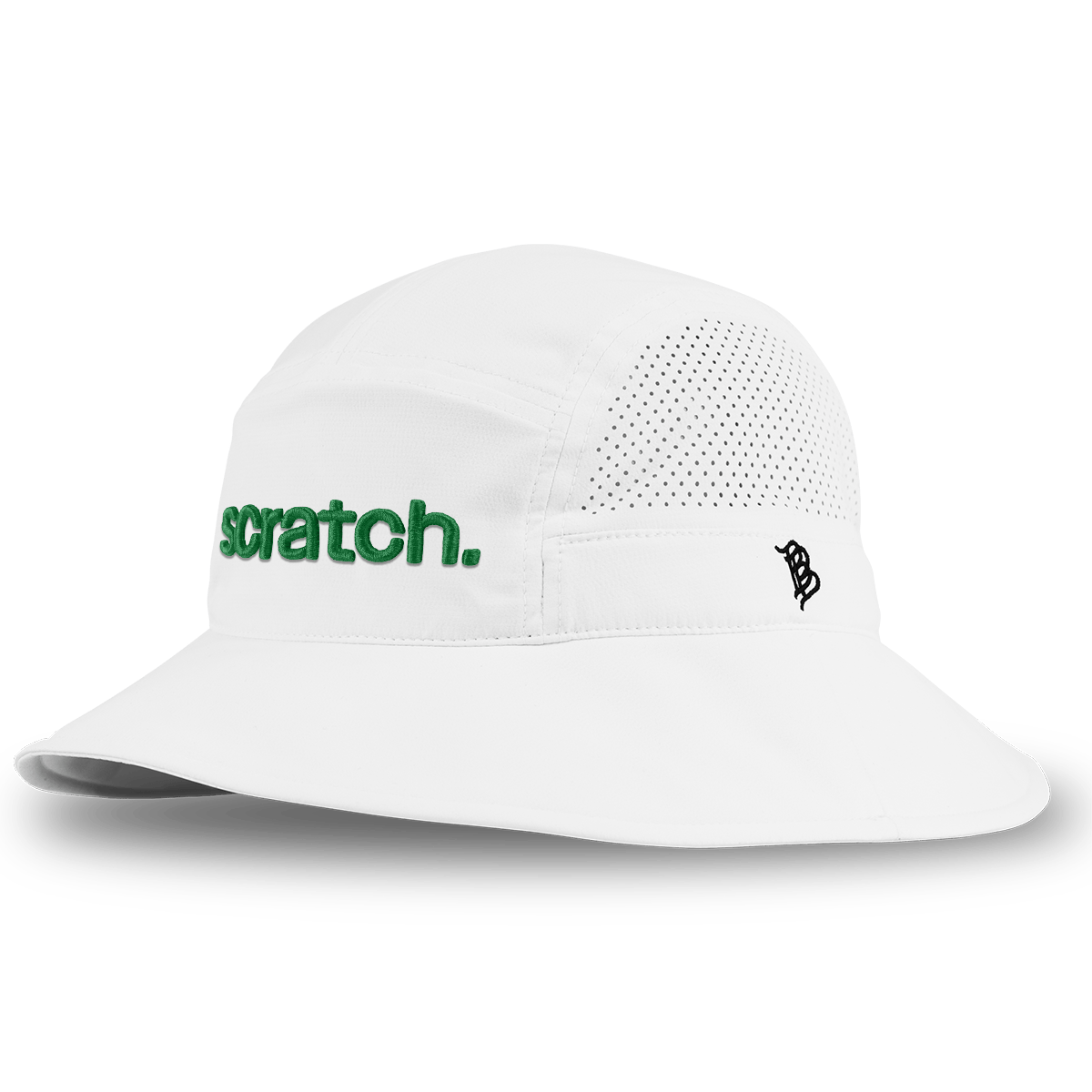 scratch. DualActive™ Performance Bucket Hat White