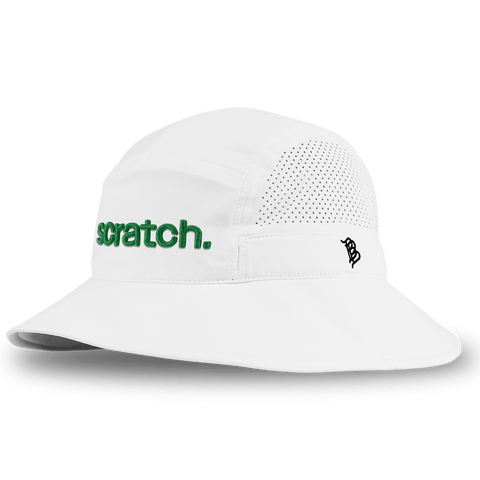 scratch. DualActive™ Performance Bucket Hat White