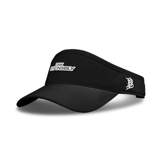 Dink Responsibly DualActive™ Performance Visor Black
