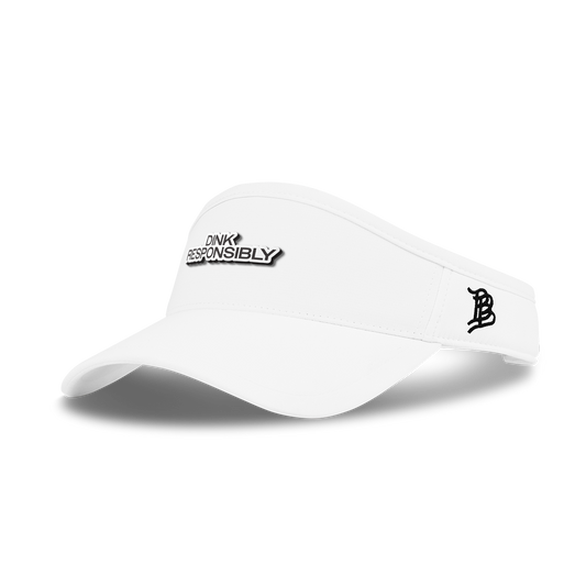 Dink Responsibly DualActive™ Performance Visor White
