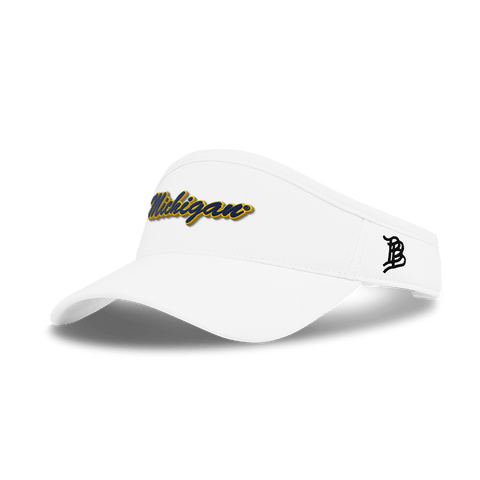 University of Michigan "Michigan Script" DualActive™ Performance Visor White