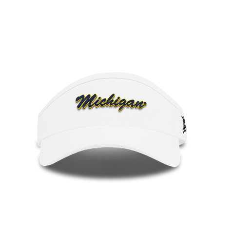 University of Michigan "Michigan Script" DualActive™ Performance Visor White