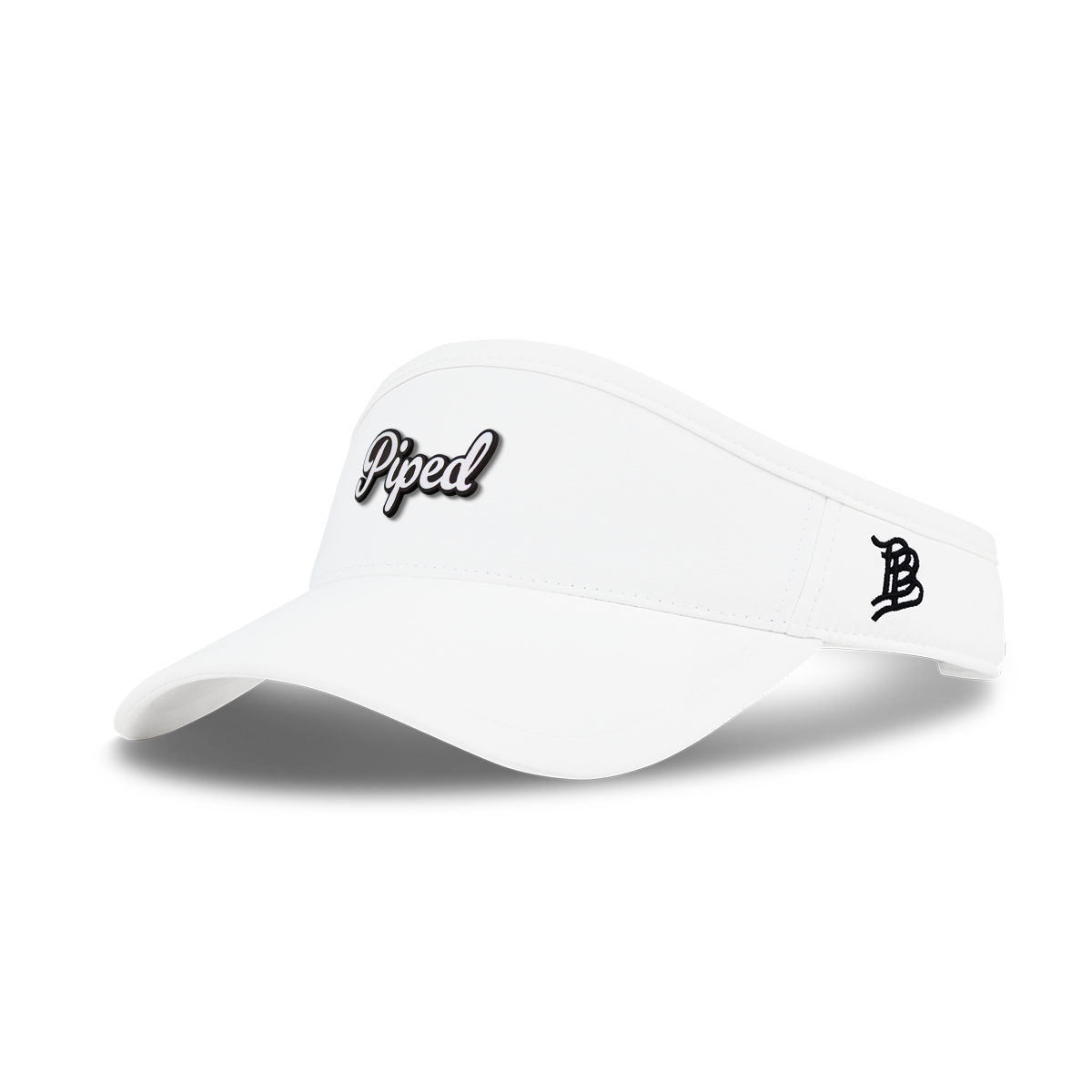 Piped Script DualActive™ Performance Visor White
