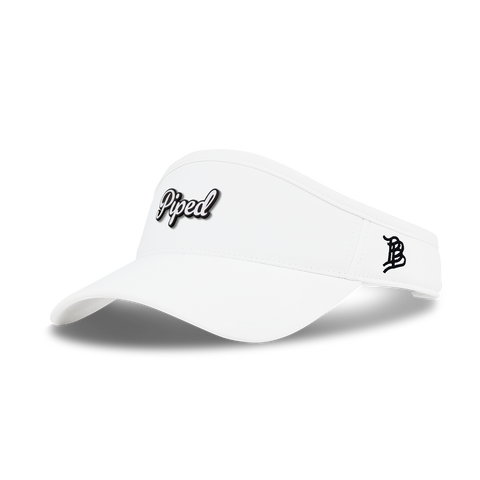 Piped Script DualActive™ Performance Visor White