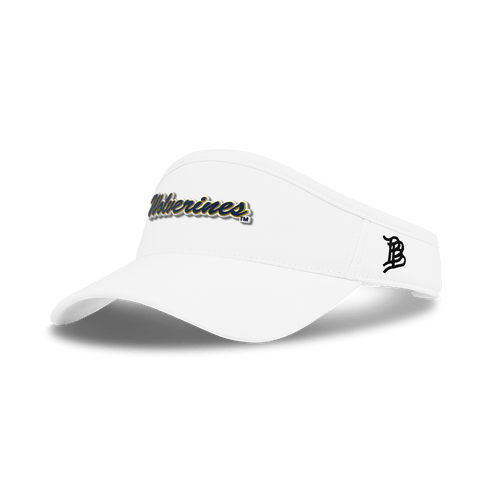 University of Michigan "Wolverines Script" DualActive™ Performance Visor White