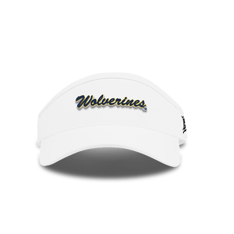 University of Michigan "Wolverines Script" DualActive™ Performance Visor White