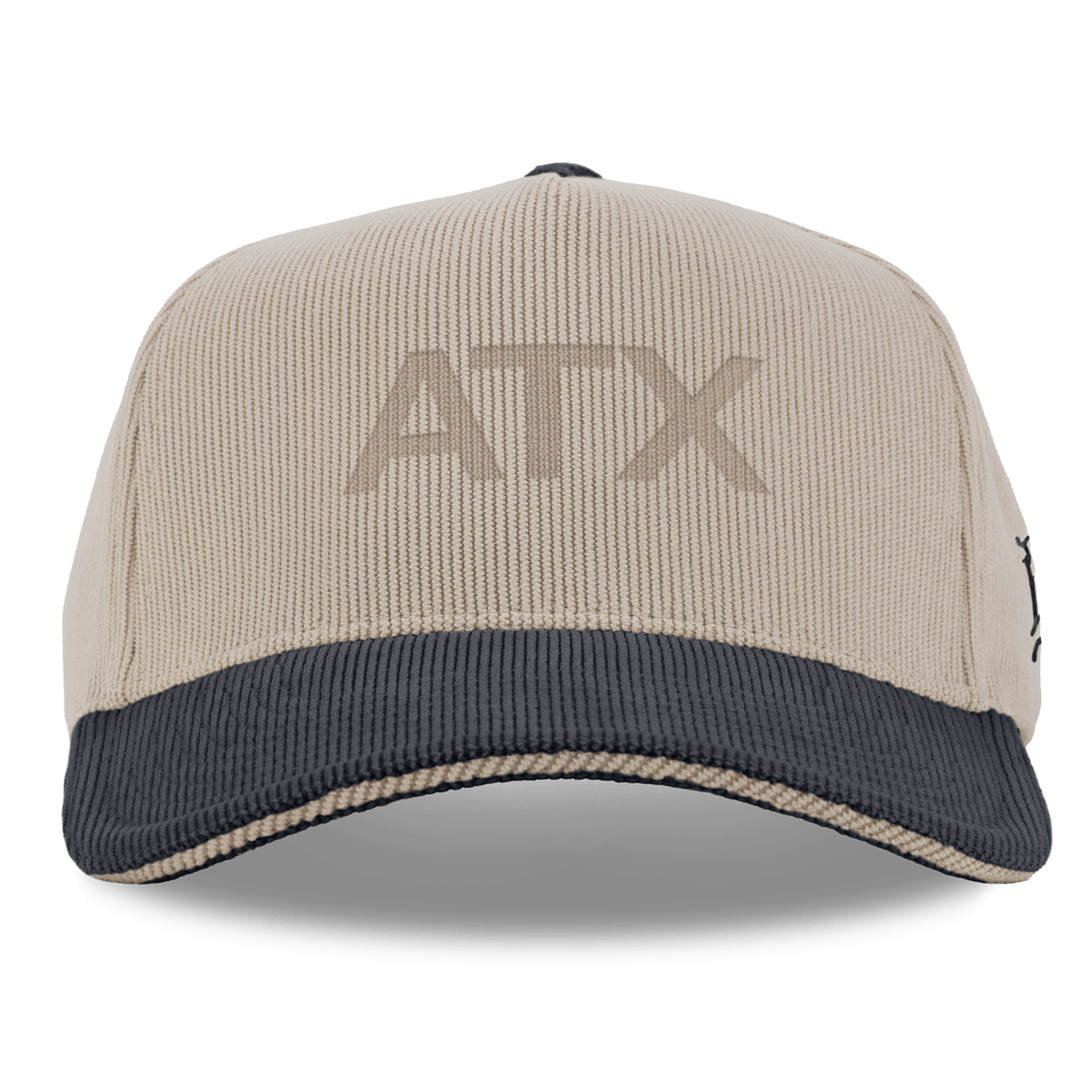 City Wide Austin Curved 5 Panel Corduroy Dark Beige/Dark Harbor