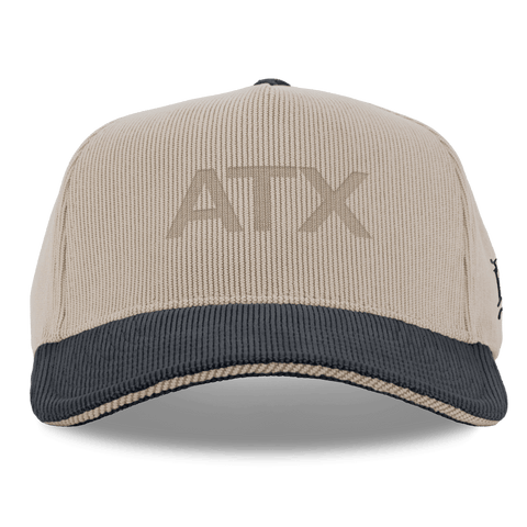 City Wide Austin Curved 5 Panel Corduroy Dark Beige/Dark Harbor