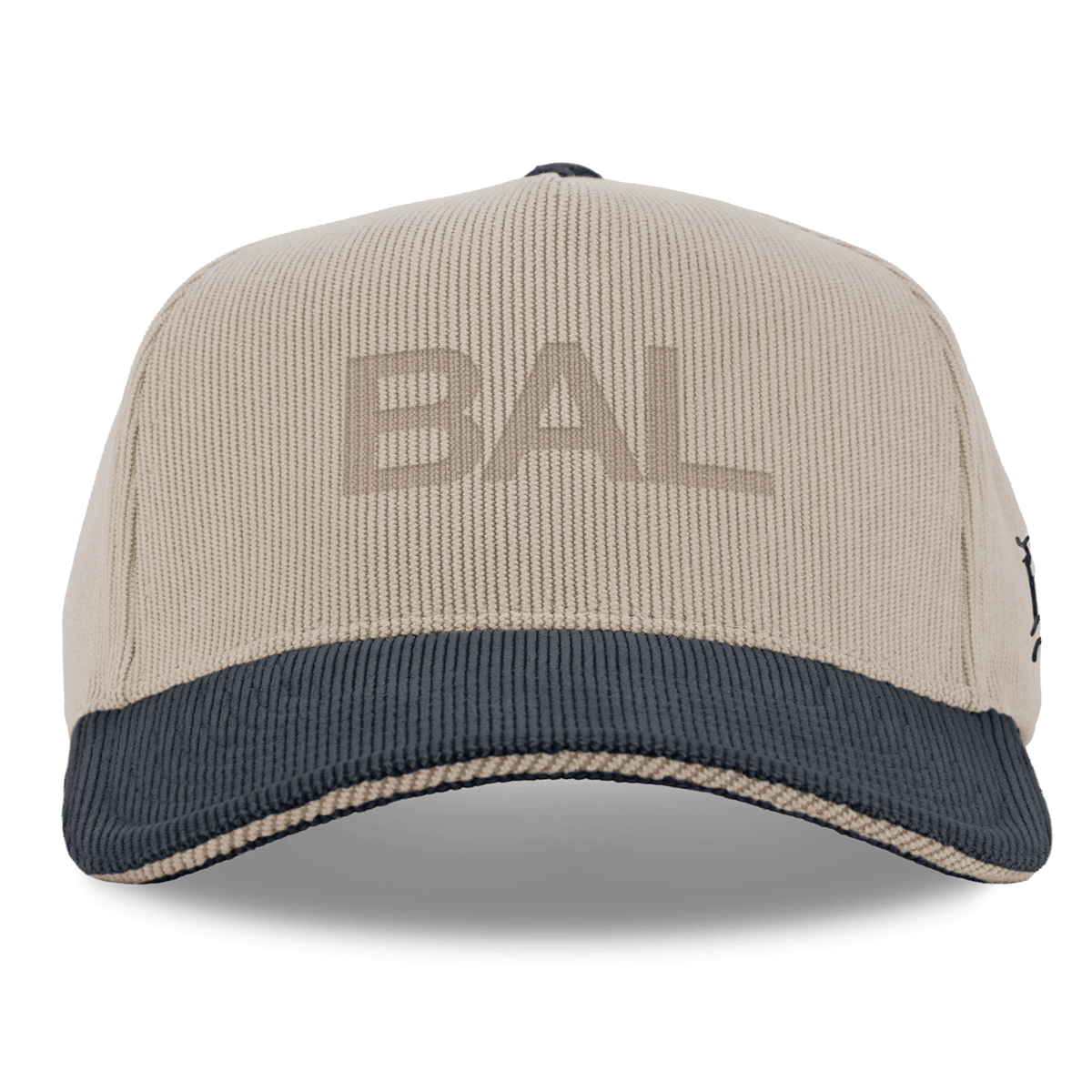 City Wide Baltimore Curved 5 Panel Corduroy Dark Beige/Dark Harbor