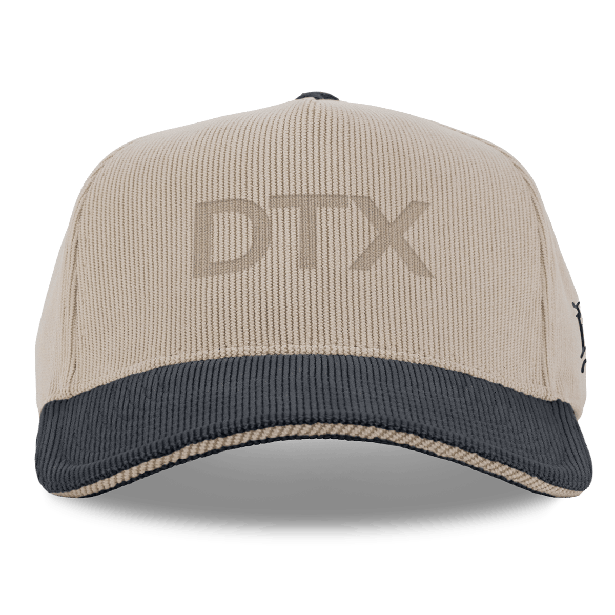 City Wide Dallas Curved 5 Panel Corduroy Dark Beige/Dark Harbor