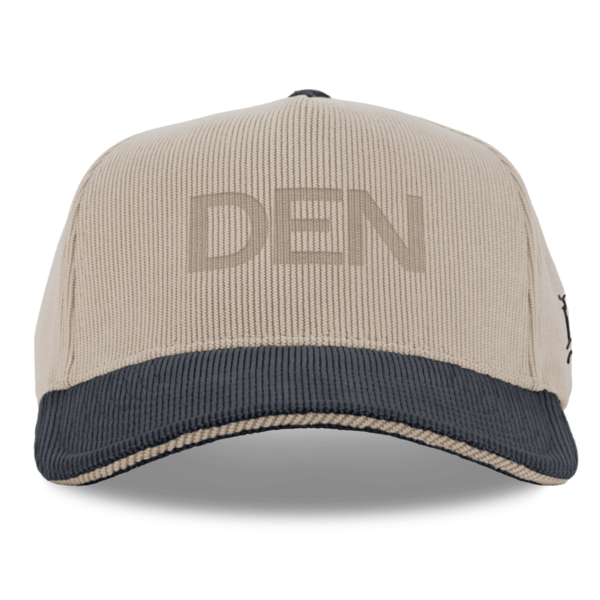 City Wide Denver Curved 5 Panel Corduroy Dark Beige/Dark Harbor