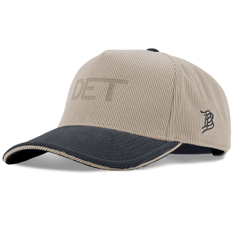 City Wide Detroit Curved 5 Panel Corduroy Dark Beige/Dark Harbor