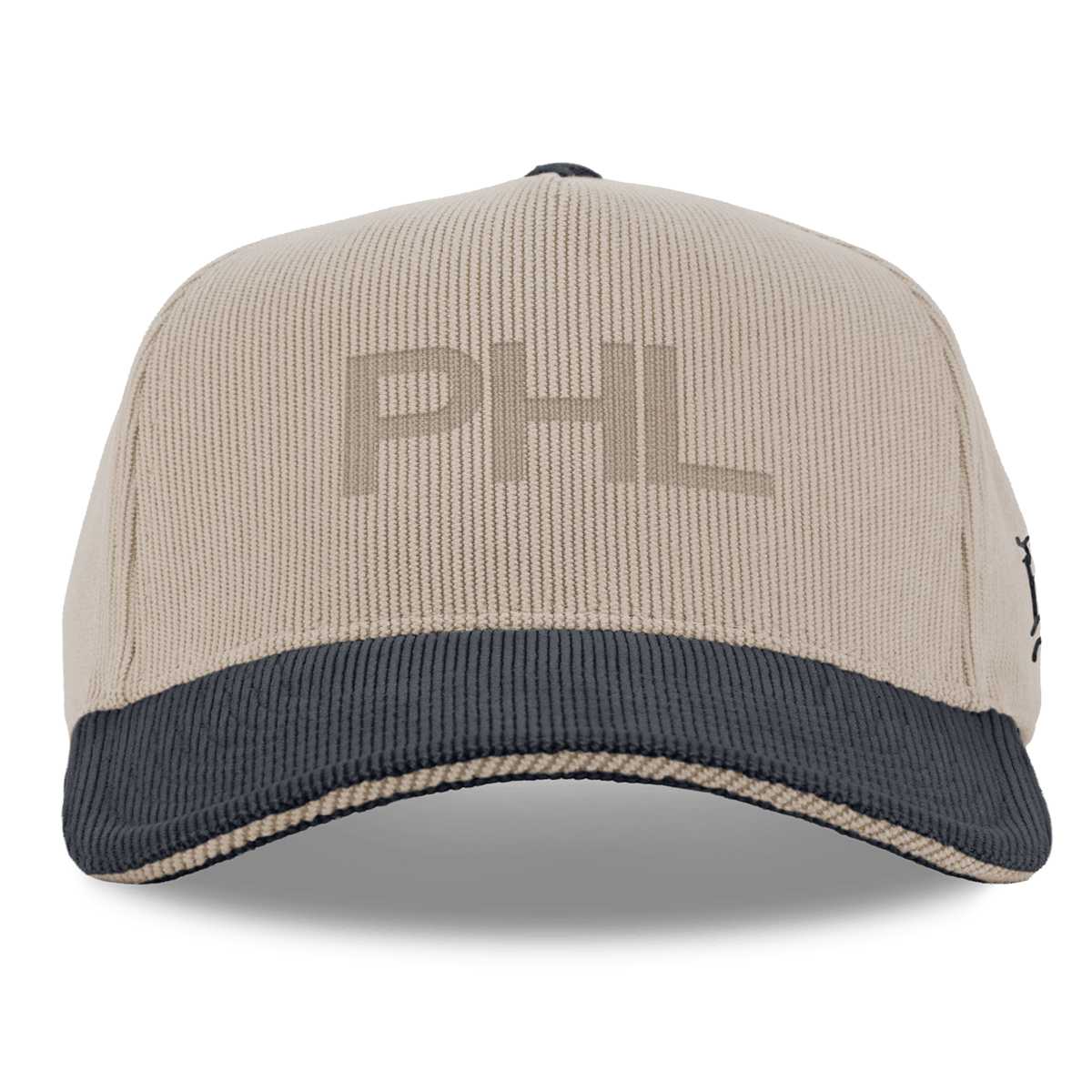 City Wide Philadelphia Curved 5 Panel Corduroy Dark Beige/Dark Harbor