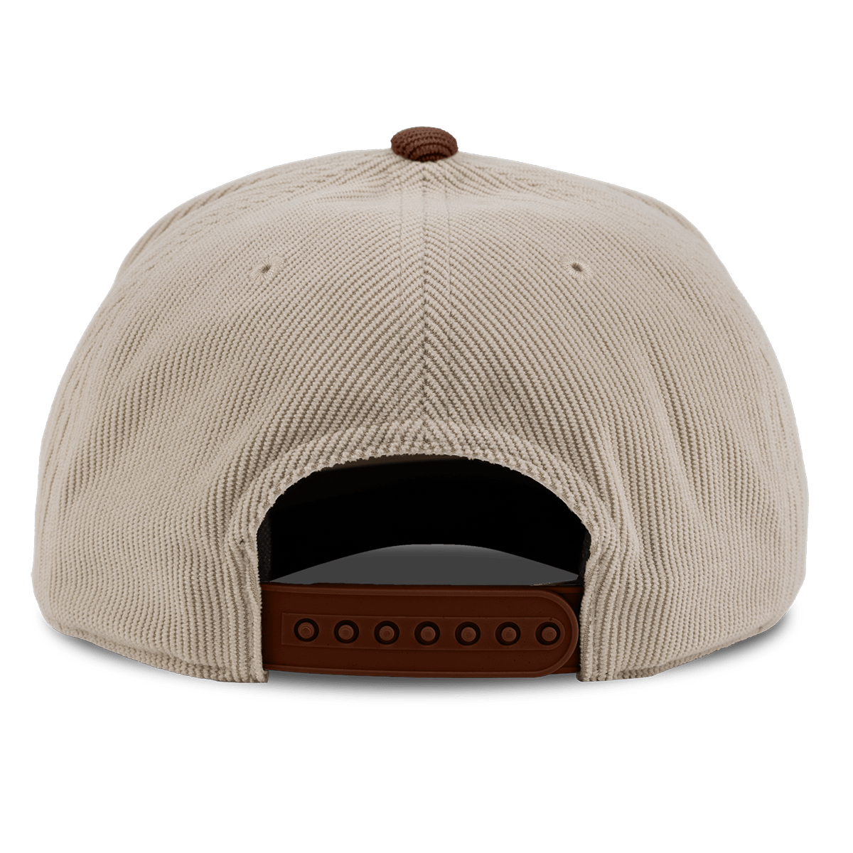 City Wide Phoenix Curved 5 Panel Corduroy Back Dark Beige/Rust