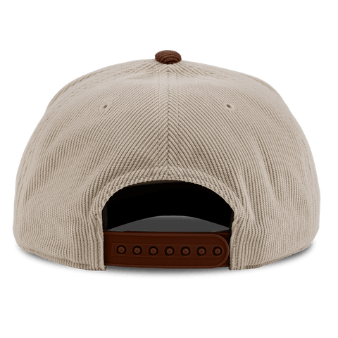 City Wide Phoenix Curved 5 Panel Corduroy Back Dark Beige/Rust