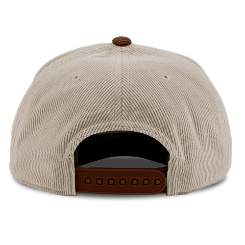 Bare Curved 5 Panel Corduroy Back Dark Beige/Rust