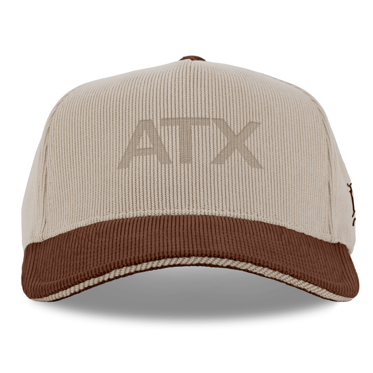 City Wide Austin Curved 5 Panel Corduroy Dark Beige/Rust