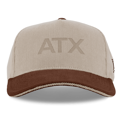 City Wide Austin Curved 5 Panel Corduroy Dark Beige/Rust
