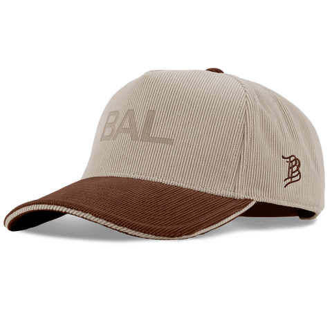 City Wide Baltimore Curved 5 Panel Corduroy Dark Beige/Rust