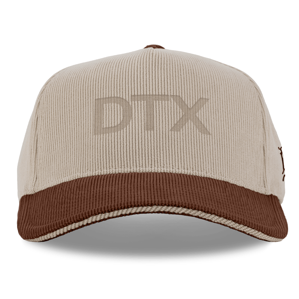 City Wide Dallas Curved 5 Panel Corduroy Dark Beige/Rust