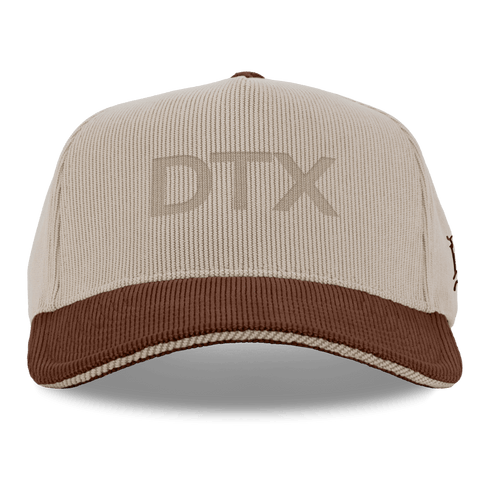 City Wide Dallas Curved 5 Panel Corduroy Dark Beige/Rust