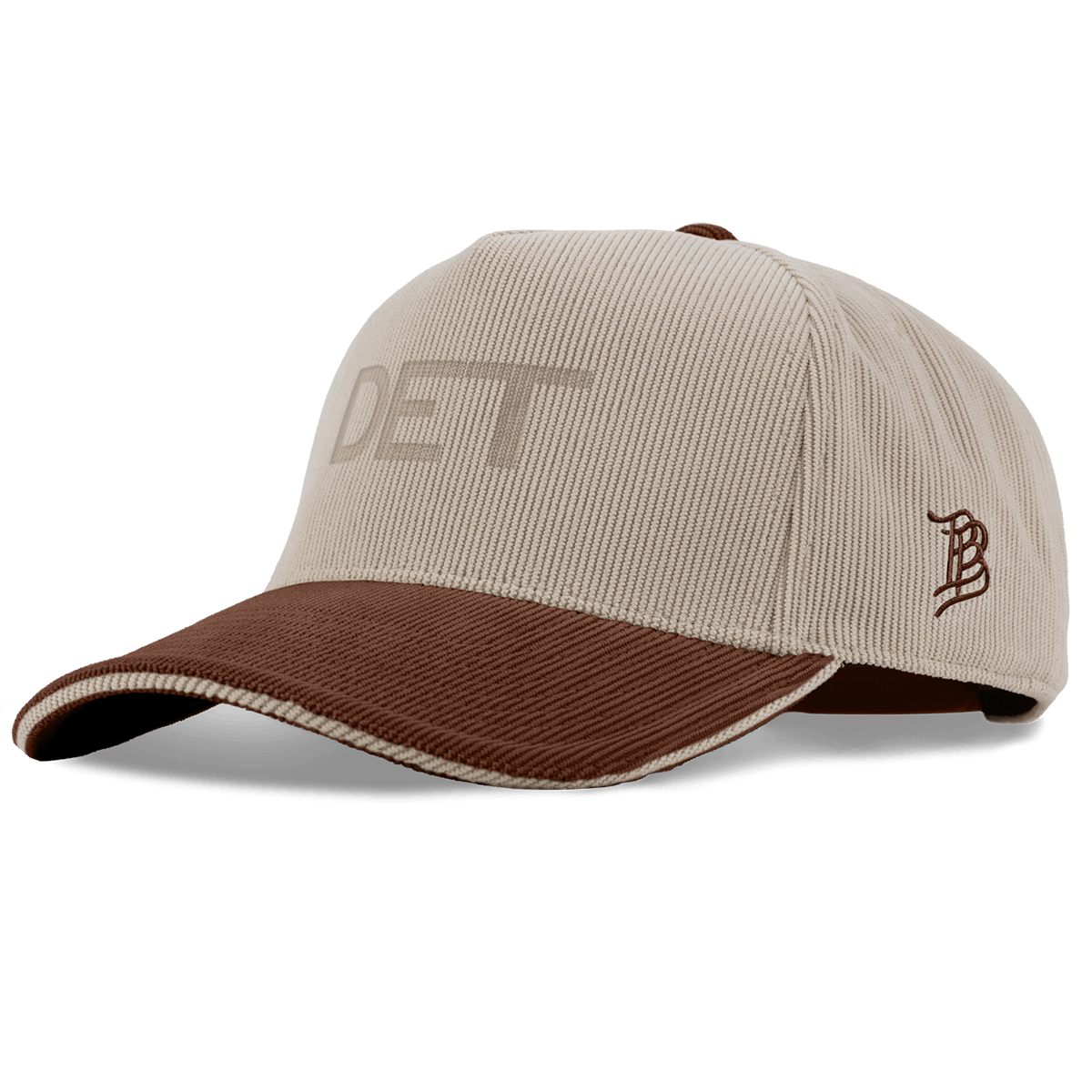 City Wide Detroit Curved 5 Panel Corduroy Dark Beige/Rust