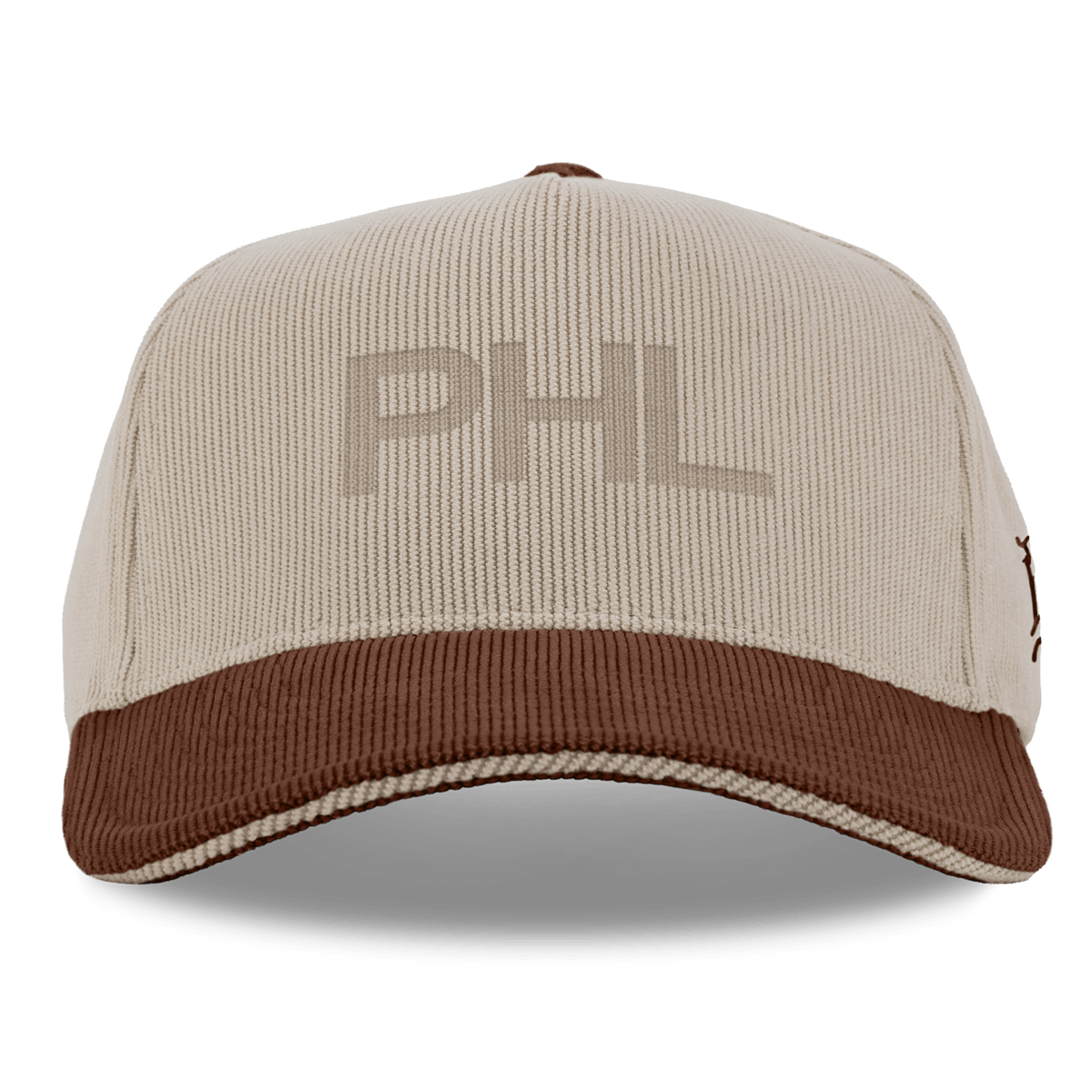 City Wide Philadelphia Curved 5 Panel Corduroy Dark Beige/Rust