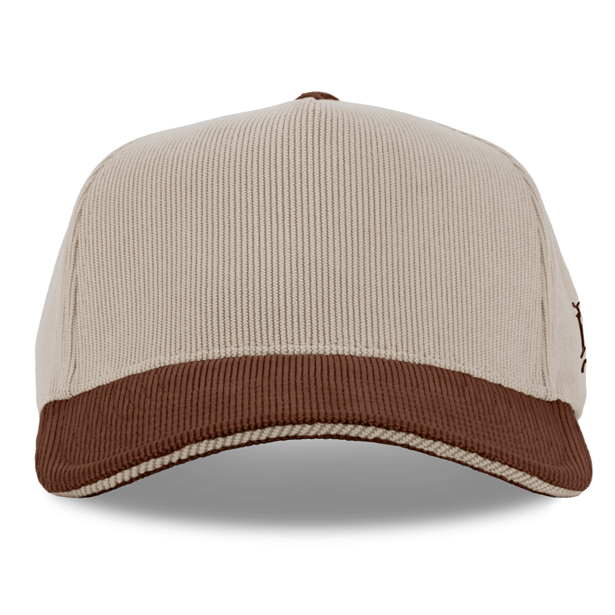 Bare Curved 5 Panel Corduroy Dark Beige/Rust