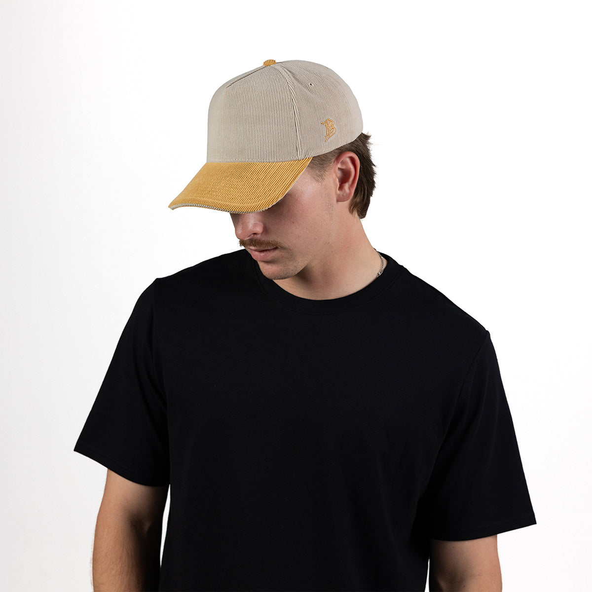 Curved 5 Panel Corduroy Dark Beige/Wheat