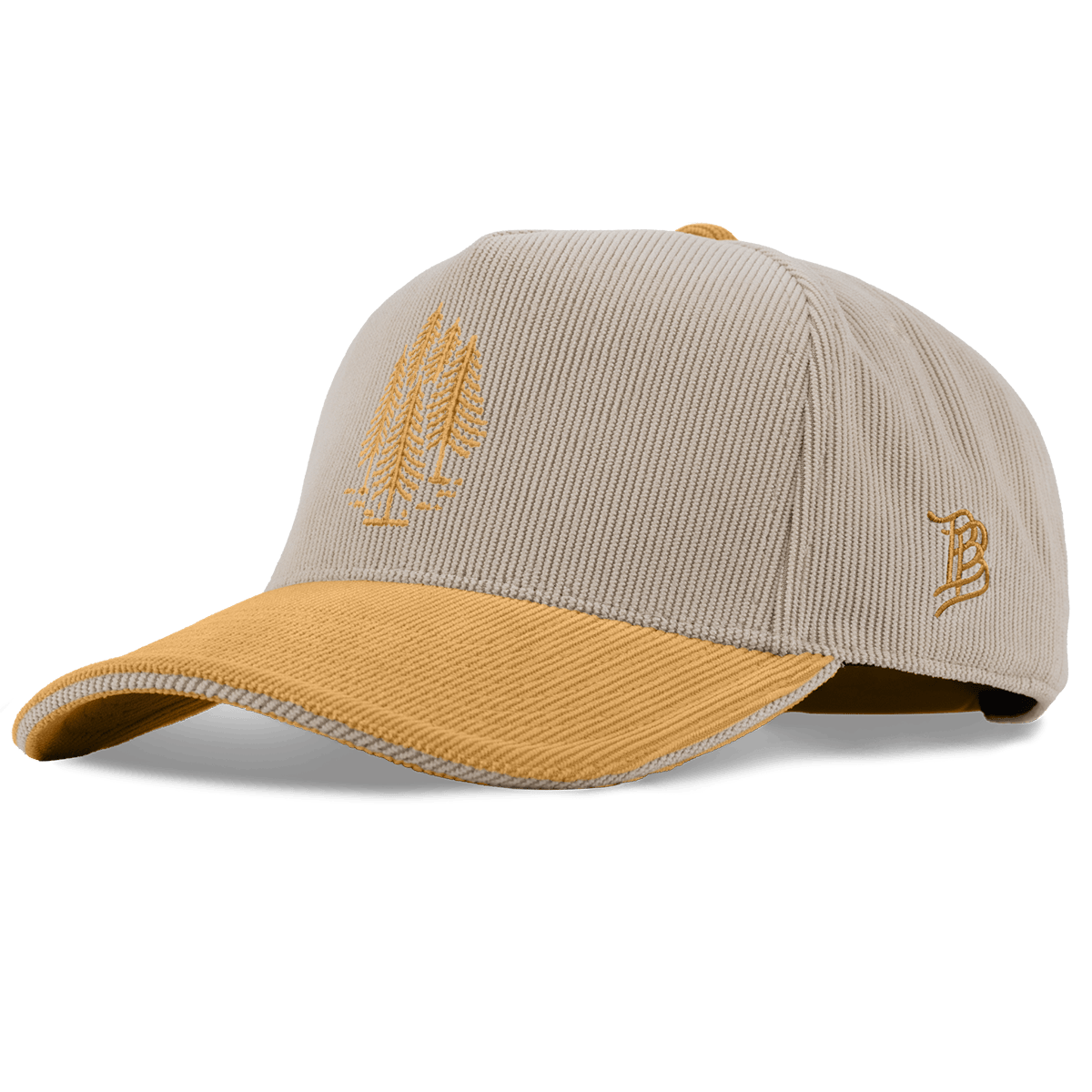The Pines Curved 5 Panel Corduroy Dark Beige/Wheat