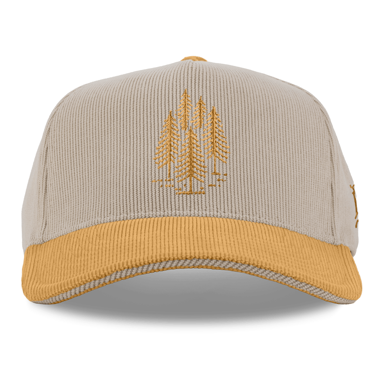 The Pines Curved 5 Panel Corduroy Dark Beige/Wheat