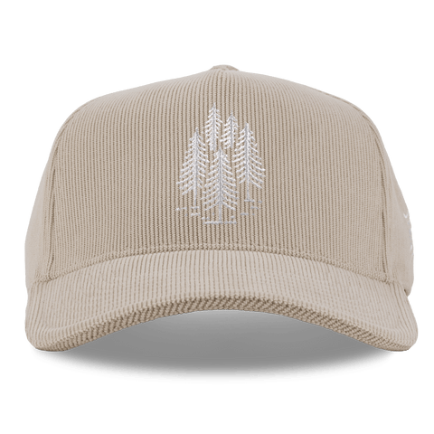 The Pines Curved 5 Panel Corduroy Dark Beige