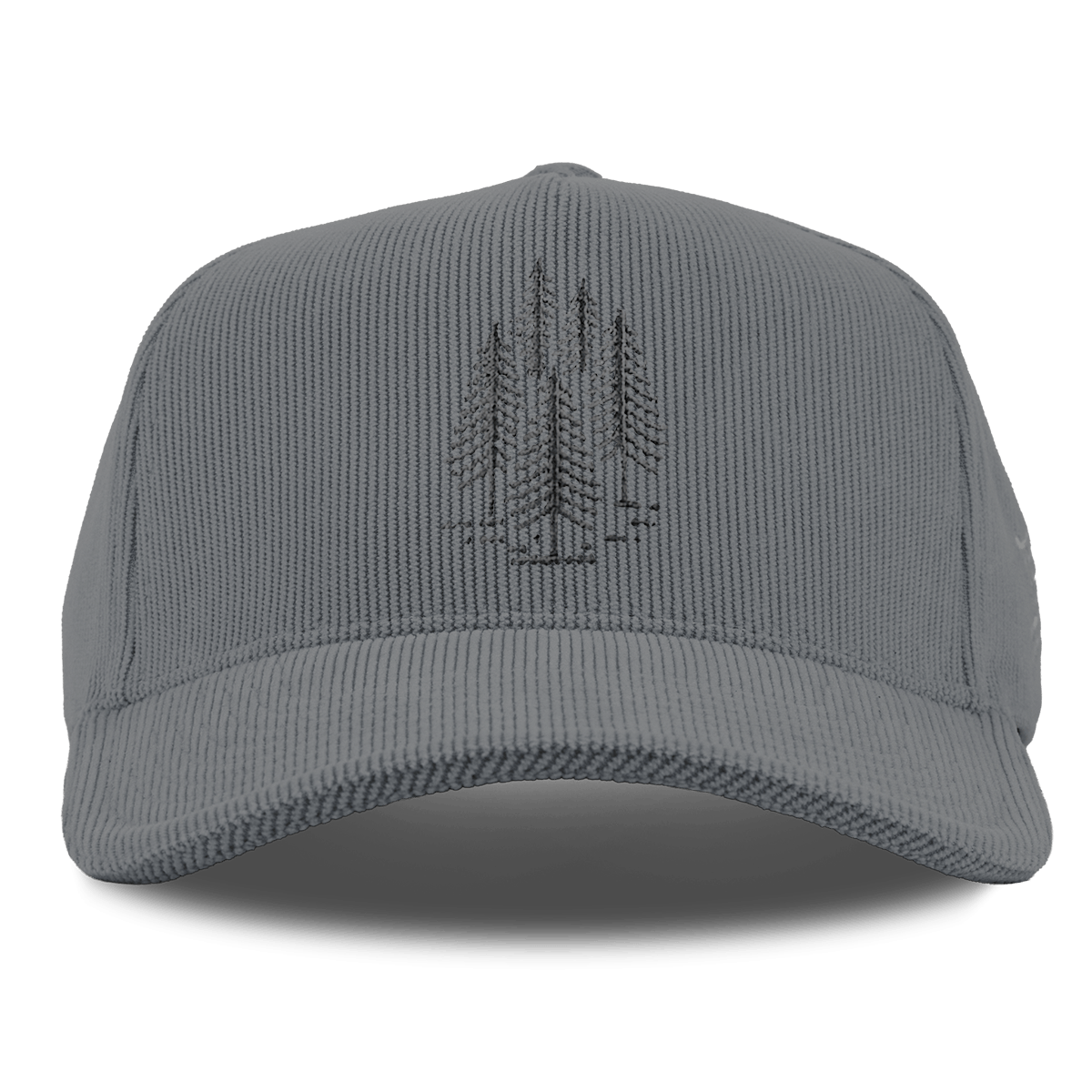 The Pines Curved 5 Panel Corduroy Charcoal 