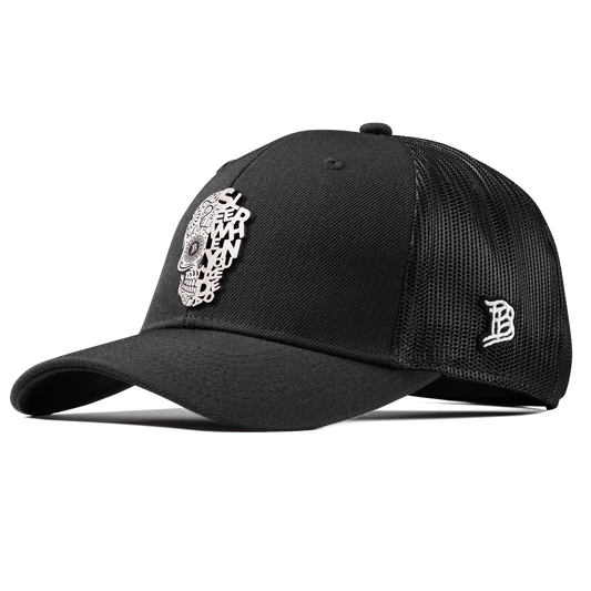 Sleep When You're Dead Skull Kids Trucker Black