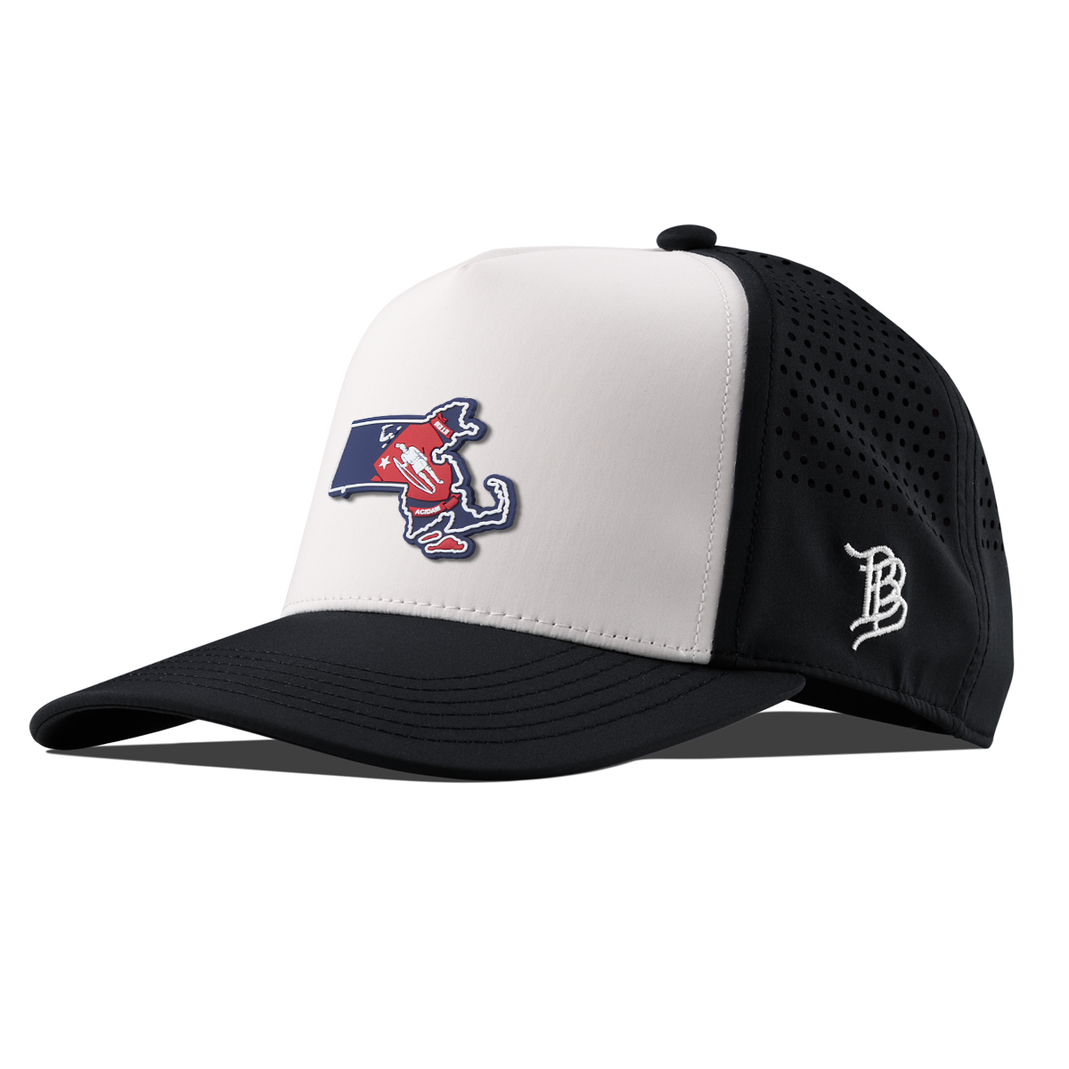 Massachusetts Patriot Series Kids Curved Performance Black