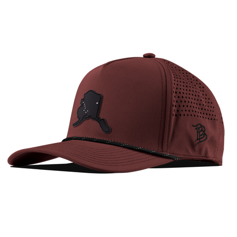 Alaska Vintage Curved 5 Panel Performance Maroon/Black