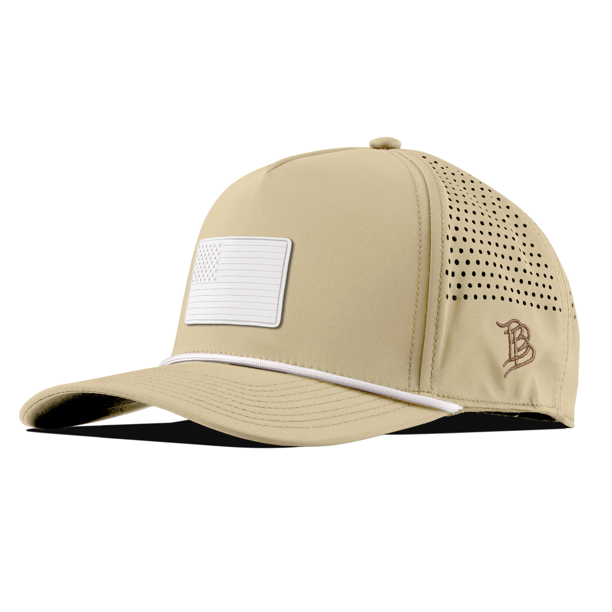 Arctic Old Glory Curved 5 Panel Rope Desert/White