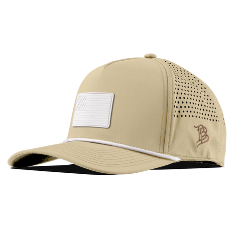 Arctic Old Glory Curved 5 Panel Rope Desert/White