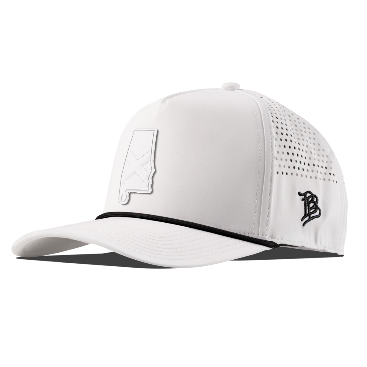 Alabama Stealth Curved 5 Panel Rope White/Black