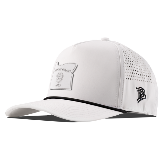 Oregon Stealth Curved 5 Panel Rope Back White